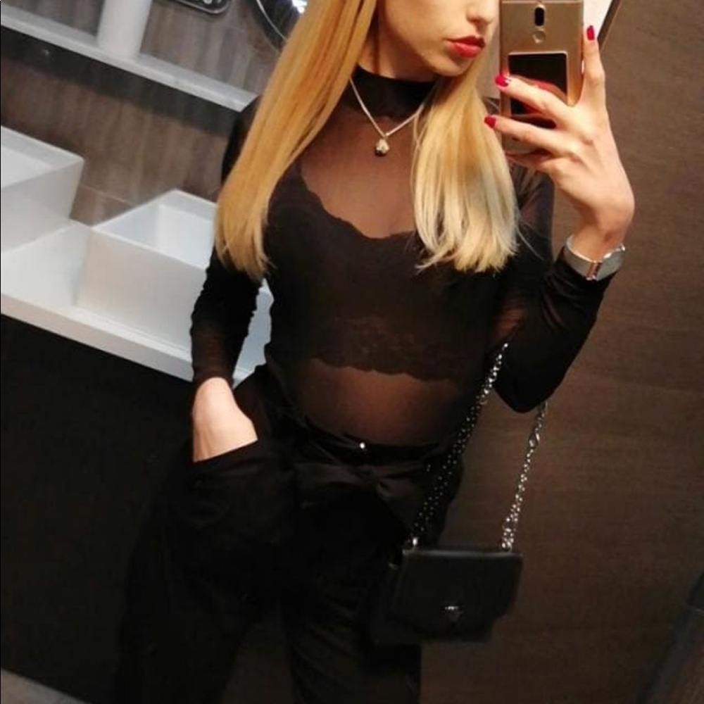 See through fitted top